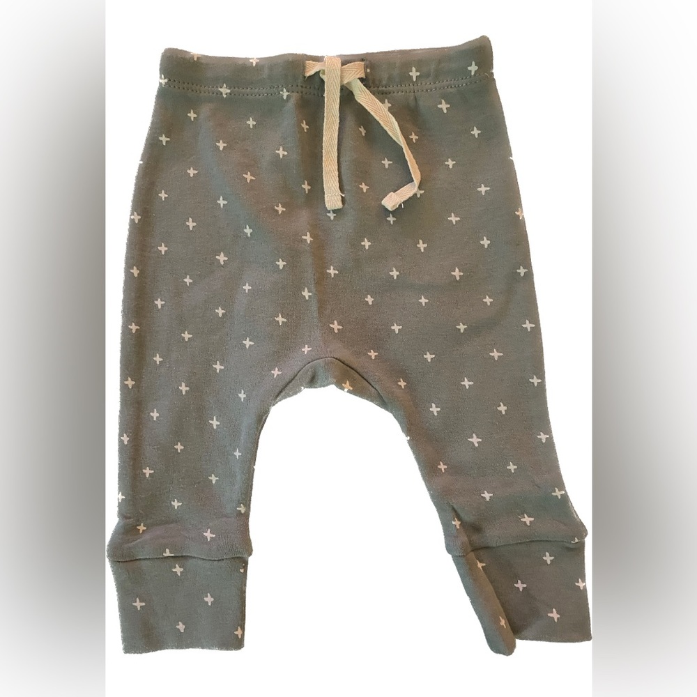 Quincy Mae organic 2 pc Pant Set, gender neutral, Color: Sea - Picture 3 of 8